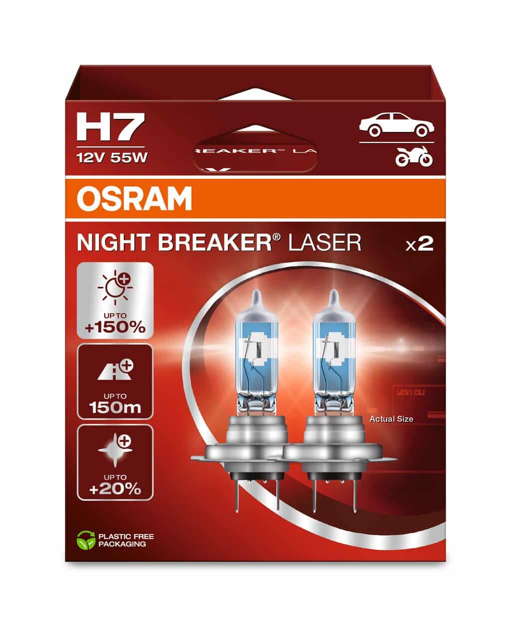 Osram Night Breaker Laser H7 12V/55W - 64210nl-2hb - Set 2 Stuks | Dutch Performance Products
