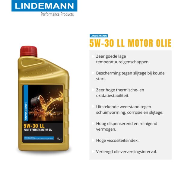 Lindemann Motorolie 5W-30 LL - Voordeelbundel 5+1L - Afbeelding 4