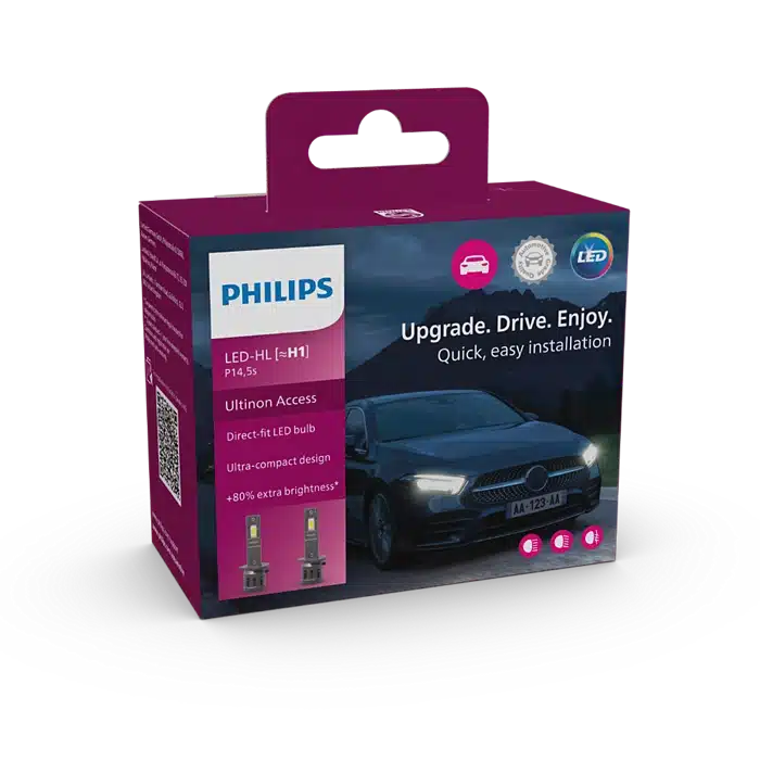 Philips Ultinon Access LED H1 - 11258u2500cx - Set 2 Stuks | Autolampen | H1 lamp | Dutch Performance Products