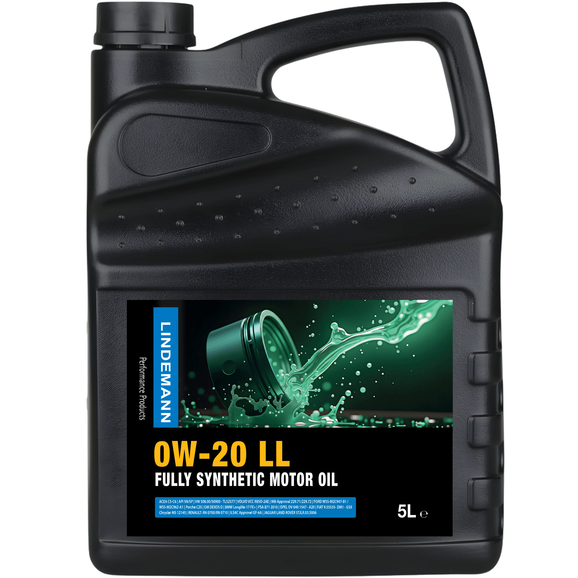 Lindemann Motorolie 0W-20 LL 5L | C3 | voor oa VW, BMW, Opel | Longlife | Volsynthetisch | Benzine & Diesel